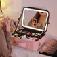 Travel Makeup Bag with LED Mirror