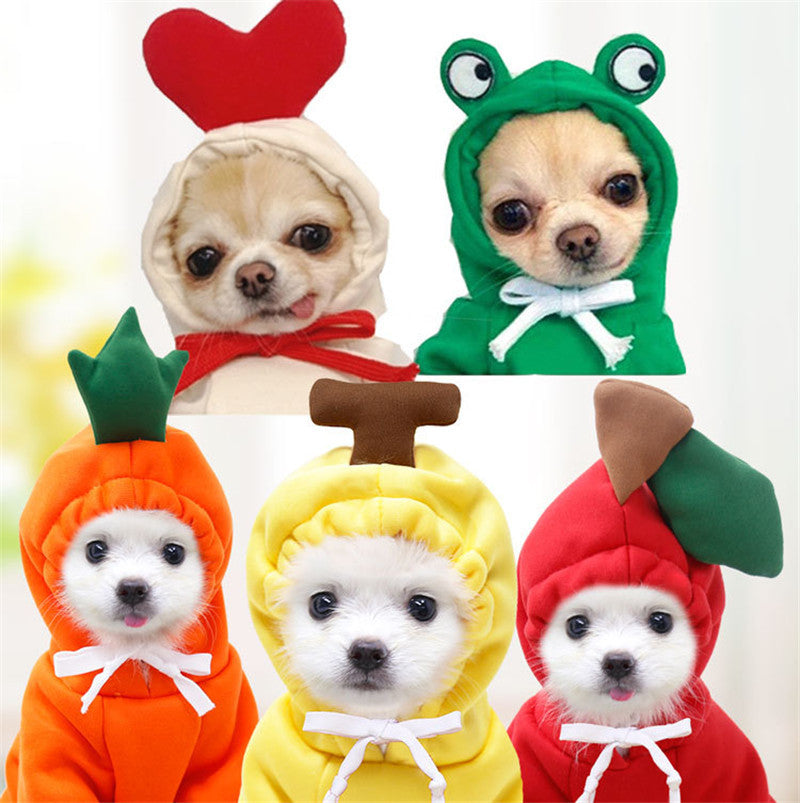 Cute Fruit Dog Clothes For Small Dogs Hoodies