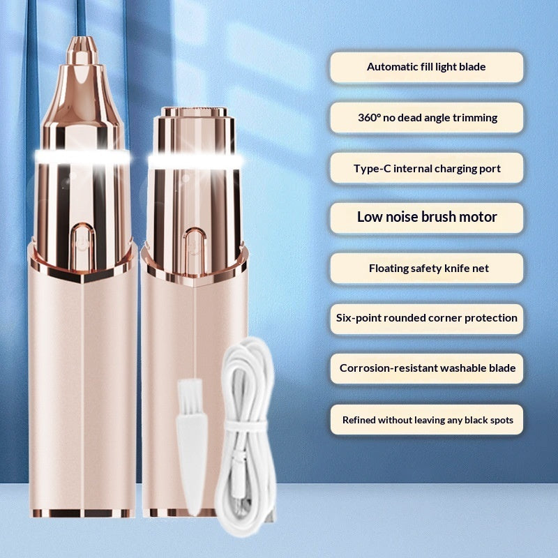 2-in-1 Electric Eyebrow Trimmer Lady Shaver