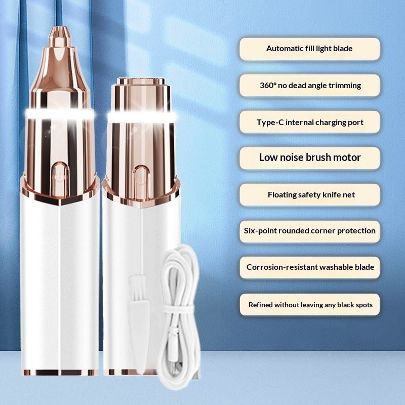 2-in-1 Electric Eyebrow Trimmer Lady Shaver
