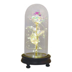 24k Gold-plated Rose Flower Glass Cover