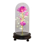 24k Gold-plated Rose Flower Glass Cover