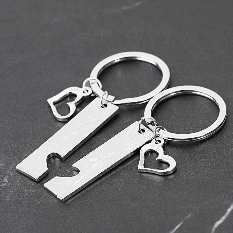 Couple Keychain Heart